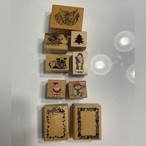 Christmas Theme Rubber Stamps